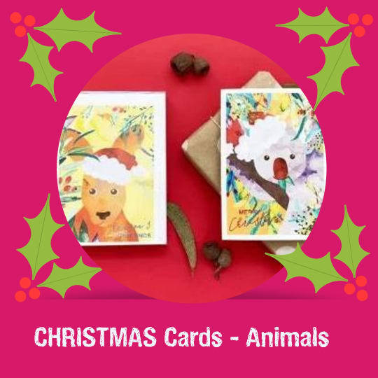 Christimas cards with Australian animals